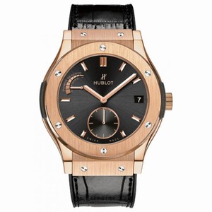 Hublot Classic Fusion Black Sunray Dial 18k King Gold  Men's Watch 516.OX.1480.LR.1104
