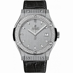 Hublot Classic Fusion Diamond Pave Dial Titanium Men's Watch 521.NX.9010.LR.1704