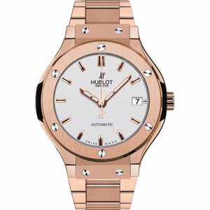 Hublot Classic Fusion Silver Dial 18 Carat Rose Gold Band and Case Automatic Men's Watch 565.OX.2610.OX