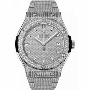 Hublot Classic Fusion Titanium Diamond Pave Automatic Men's Watch 511.NX.9010.NX.3704