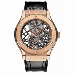 Hublot Classic Fusion Tourbillon Dial Transparent Automatic Men's Watch 505.OX.0180.LR