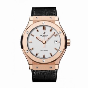 Hublot Classic Fusion White Dial Black Leather Automatic Men's Watch 542OX2610LR