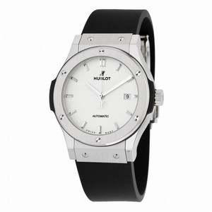 Hublot Classic Fusion White Dial Black Rubber Men's Watch 542NX2611RX