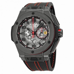 Hublot Ferrari All Black LIMITED Automatic Openwork Dial Black Ceramic Men's Watch