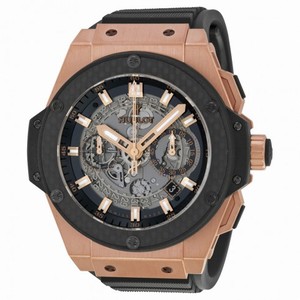 Hublot King Power Unico Black Dial Rose Gold Automatic Men's Watch 701OQ0180RX
