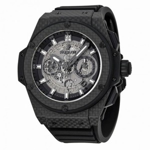 Hublot King Power Unico Skeleton Dial Automatic Carbon Fiber Rubber Men's Watch 701QX0140RX