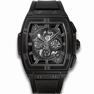 Hublot Spirit of Big Bang All Black Skeleton Dial Ceramic Men's Watch 601.CI.0110.RX