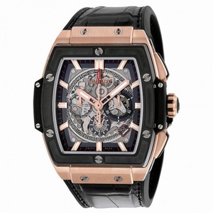 Hublot Spirit Of Big Bang Square Skeleton Dial Black Rubber Band Automatic Men's Watch 601.OM.0183.LR