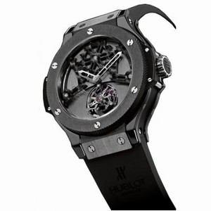 Hublot Tourbillion Solo Bang Skeletonized Black Carbon Men's Watch 305.CM.002.RX
