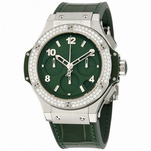 Hublot Tutti Frutti Matte Green Dial Automatic Green Alligator Rubber Diamond Ladies Watch 341.SV.5290.LR.1104