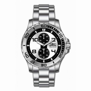Invicta Signature Silver and Black Dial Stainless Steel Men's Watch 7013