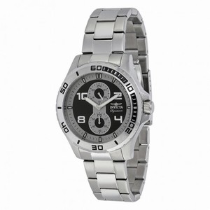 Invicta Signature Black and Silver Dial Stainless Steel Men's Warch 7015