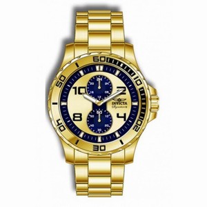 Invicta Lupah Dragon Gold and Blue Dial Gold-plated Men's Watch 7017