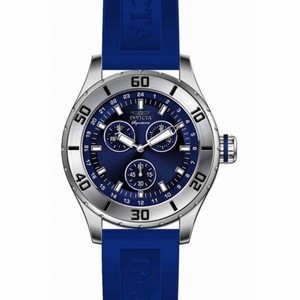 Invicta Signature Chronograph Blue Dial Blue Polyurethane Men's Watch 7055