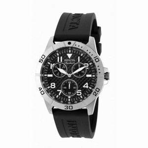 Invicta Signature Multi-Function Black Dial Black Rubber Men's Watch 7074