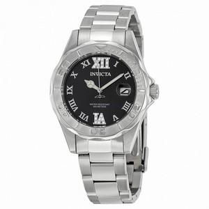 Invicta Angel Black Dial Stainless Steel Ladies Watch 14349