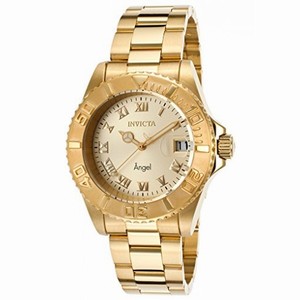 Invicta Angel Champagne Dial 18kt Gold-plated Ladies Watch 16849