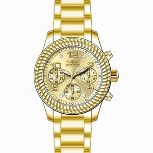 Invicta Angel Chronograph Champagne Dial Yellow Gold-plated Ladies Watch 20266