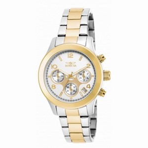 Invicta Angel Chronograph Silver Dial Two-tone Men's Watch 19219