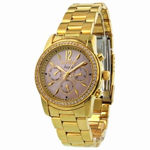Invicta Angel GMT Diamond Accented Goldtone Ladies Watch 11771