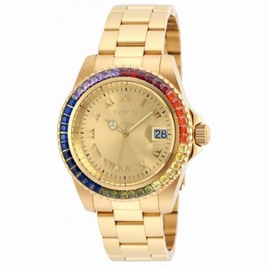 Invicta Angel Gold Dial Gold-plated Ladies Watch 20022