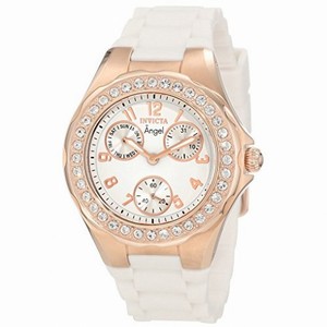 Invicta Angel Jellyfish Multi-Function White Dial White Silicone Ladies Watch 1646