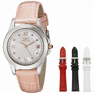 Invicta Angel Mother of Pearl Dial Interchangeable Leather Strap Ladies Watch 12544