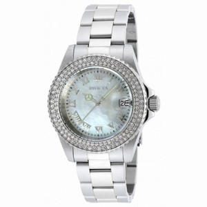 Invicta Angel Mother of Pearl Dial Stainless Steel Ladies Watch 19873