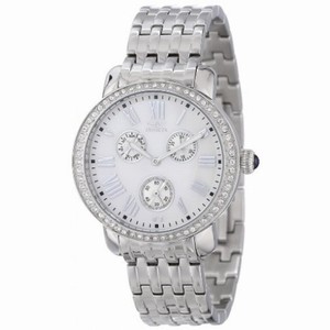 Invicta Angel Multi-Function Mother of Pearl Dial Stainless Steel Ladies Watch 15002