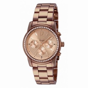 Invicta Angel Multi-Function Pink Dial Brown Ion-plated Ladies Watch 11773