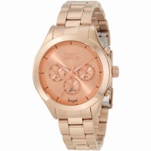 Invicta Angel Multi-Function Rose Dial Rose Gold-plated Ladies Watch 12467