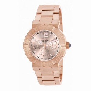 Invicta Angel Multi-Function Rose Dial Rose Gold-plated Ladies Watch 14754