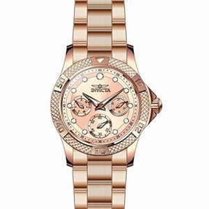 Invicta Angel Multi-Function Rose Dial Rose Gold-tone Ladies Watch 21765