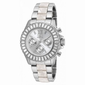 Invicta Angel Multi-Function Silver Dial Stainless Steel with Horne Plastic Ladies Watch 18867