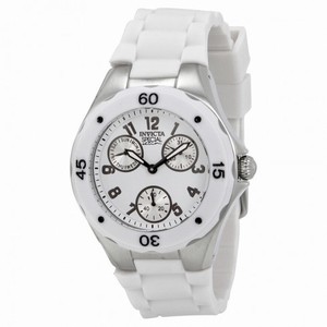 Invicta Angel Multi-Function White Dial White Silicone Ladies Watch 18786