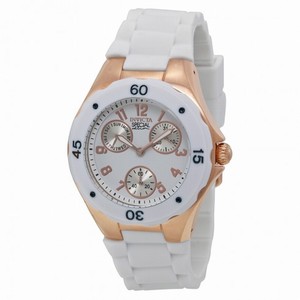Invicta Angel Multi-Function White Dial White Silicone Ladies Watch 18798