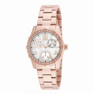 Invicta Angel Multi-Function White Mother of Pearl Dial Rose Gold-plated Ladies Watch 16123