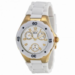 Invicta Angel Multi-Function White Sunray Dial White Silicone Ladies Watch 18796