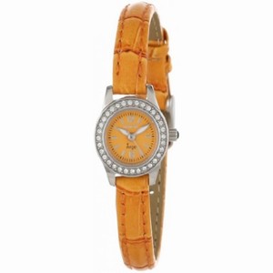 Invicta Angel Orange Dial Orange Synethetic Leather Ladies Watch 13658