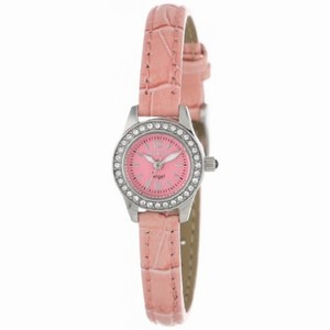Invicta Angel Pink Dial Pink Synthetic Leather Band Ladies Band 13659