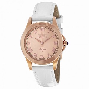 Invicta Angel Rose Dial Interchangeable Leather Ladies Watch 14806