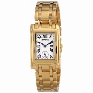 Invicta Angel Silver Dial 18kt Gold Ion-plated Ladies Watch 15624