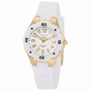 Invicta Angel White Dial White Polyurethane Ladies Watch 1628