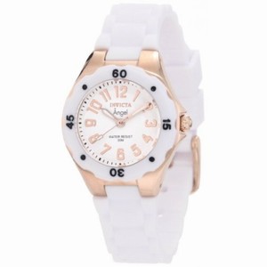 Invicta Angel White Dial White Polyurethane Ladies Watch 1630
