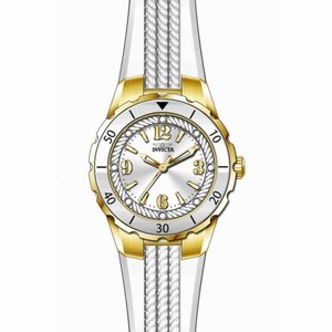 Invicta Angel White Dial White Polyurethane Ladies Watch 17484 17484