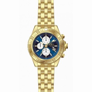 Invicta Aviator Chronograph Blue Dial Gold-plated Men's Watch 18855