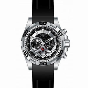 Invicta Aviator Multi-Function Black Carbon Fiber Dial Black Polyurethane Men's Watch 21735