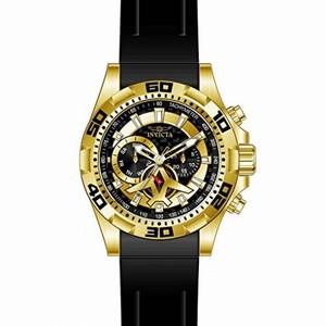 Invicta Aviator Multi-Function Black Carbon Fiber Dial Black Polyurethane Men's Watch 21738