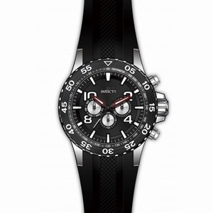 Invicta Aviator Multi-Function Black Dial Black Polyurethane Men's Watch 20375
