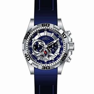 Invicta Aviator Multi-Function Blue Carbon Fiber Dial Blue Polyurethane Men's Watch 21736